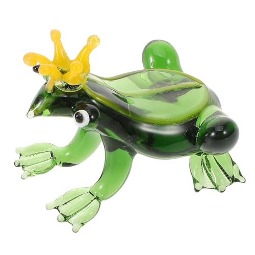 Alipis Froschfigur Froschstatuen Einzigartige Handstandhaltung Glasfrosch-Ornament Für Schreibtisch Büro Und Heimdekoration von Alipis