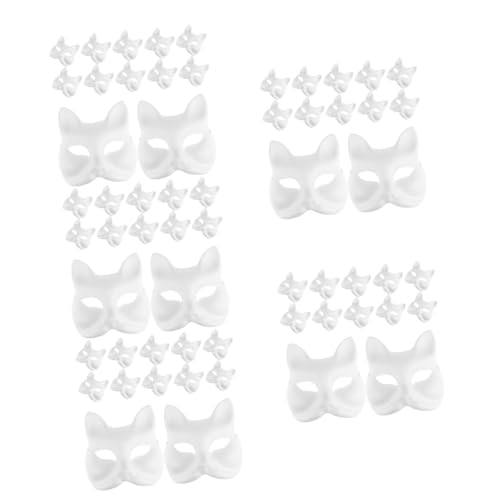 Alipis Gesichtsmaske 80 Stk Papiermaske Kleidung Halloween-kostüm-cosplay Partymaske Masken Für Erwachsene Maskerade-maske Maskerade Zubehör Maskerade Liefert Leer Weiß Schmücken Kind von Alipis