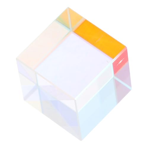 Alipis Glasoptisches Prismawürfel Prism Cube aus Glas für Physikunterricht und Fotografie Rgb Dispersion Farbspektrum für Büro Desktop-dekoration Forschung und Kunst von Alipis