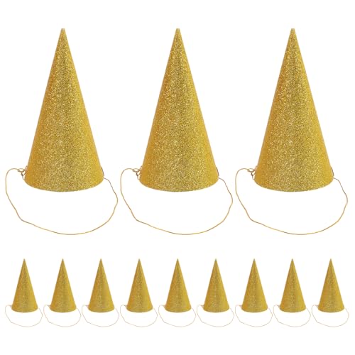Alipis Glitzer- -Partyhüte Geburtstagshüte Geburtstagshüte Für Kinder Baby-Taufe Party Haustierkostüm-Zubehör 12 Stück Alipis Glitzer- -Partyhüte Geburtstagshüte Geburtstagshüte Für Kinder Baby-Taufe Party Haustierkostüm-Zubehör 12 Stück von Alipis