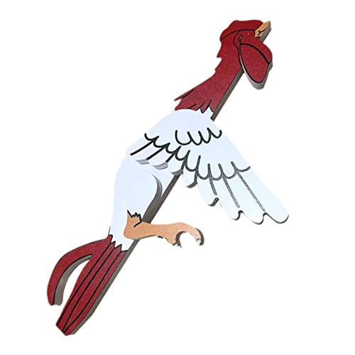 Alipis Huhn-Tür-Rahmen-Verzierung hühnerstall Hahn Hühnerdekorationen elektrische Hühnerstalltür Vogelscheuche gartendeko rostoptik Halloween-Huhn- einzigartige Statue Holz rot von Alipis