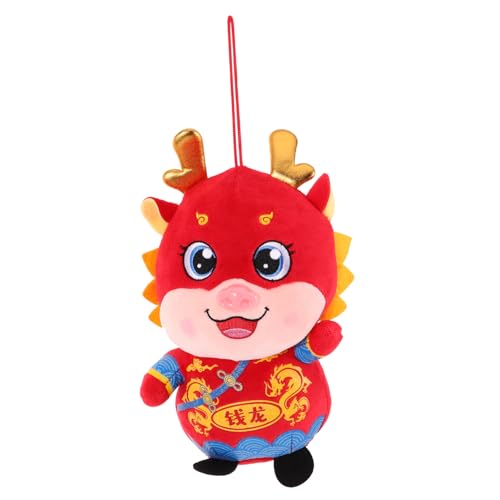 Alipis Jahr des Drachen Maskottchens Stofftier Tiere Neujahrsdrache Stoffspielzeug Drachenspielzeug Drachenpuppe Drache Stoffpuppe Plüschdrache Pp Baumwolle von Alipis