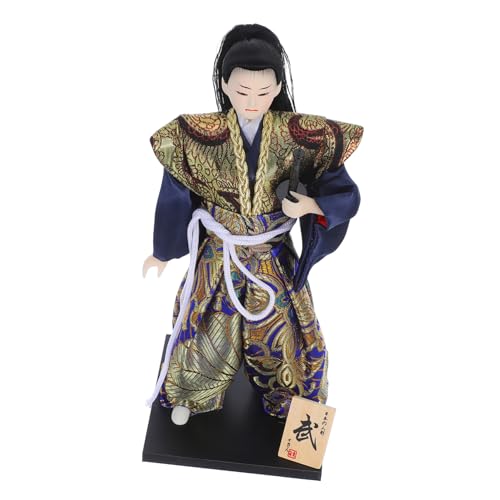 Alipis Japanische Samurai Puppe Handgefertigte Figurine im Traditionellen Kimono Asiatische Männer Doll Sammlerstück und Stilvolle Wohnkultur für Besondere Anlässe von Alipis