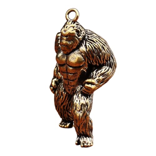 Alipis Gorilla Figur aus Messing Vintage Statue für Schreibtisch und Schlüsselanhänger Vielseitige Deko Ornament für Wohnzimmer und Büro Alipis Gorilla Figur aus Messing Vintage Statue für Schreibtisch und Schlüsselanhänger Vielseitige Deko Ornament für Wohnzimmer und Büro von Alipis