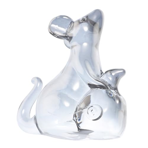 Alipis Niedliche Tier-Desktop-Ornamente Kristallmaus-Statue -Figur Tee-Haustier Einzigartiges Schreibtisch- von Alipis