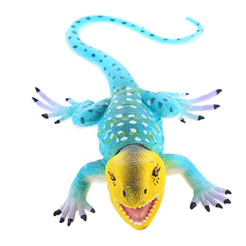 Alipis Künstliche Reptil Kindereidechsenspielzeug Miniatur- Klein Leopard Falsche Schlange Eidechsenskulptur Desktop-eidechsen-Statue Eidechsen-Ornament Dschungel PVC von Alipis