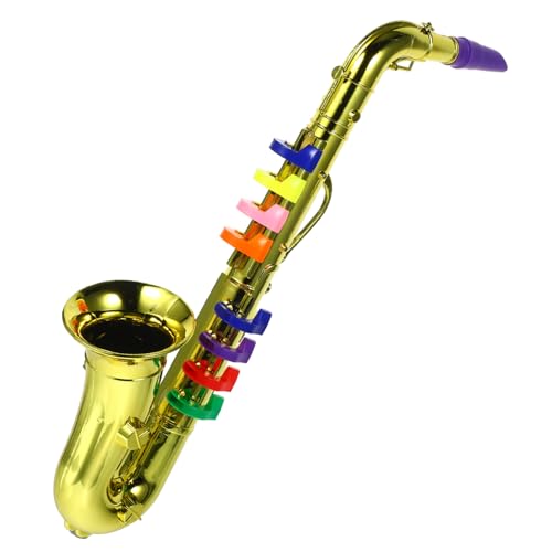 Alipis Kunststoff-Saxophonspielzeug: Rhythmen Trompetenspielzeug Party-Requisiten Kindermusikinstrumente Spielzeug Für Vorschulspielzeug Musikgeschenk Golden von Alipis