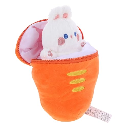Alipis Kuscheltier Hase aus Plüsch mit Karotten Kreatives für Kindergeburtstage für Wohnzimmer und Schlafzimmer aus Hochwertigem Baumwollmaterial von Alipis