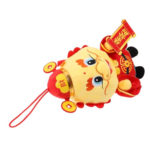 Alipis Kuscheltier Plüschfigur Glücksbringer für Chinesische Neujahr Niedliches Drachenmaskottchen für Dekoration Geschenkidee für Freunde von Alipis