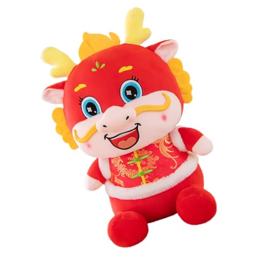 Alipis Lebendige Plüsch Chinesische Drachen Puppe 25cm Neue Jahr Decor Ausgestopften Drachen Maskottchen von Alipis