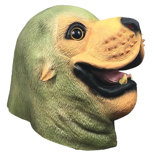 Alipis Lustige Tier-Hundekopfmaske Neuartige Kostümparty Latexmasken Voller Kopf Realistische Masken Kostüm Für Karneval Cosplay Kostümparty von Alipis