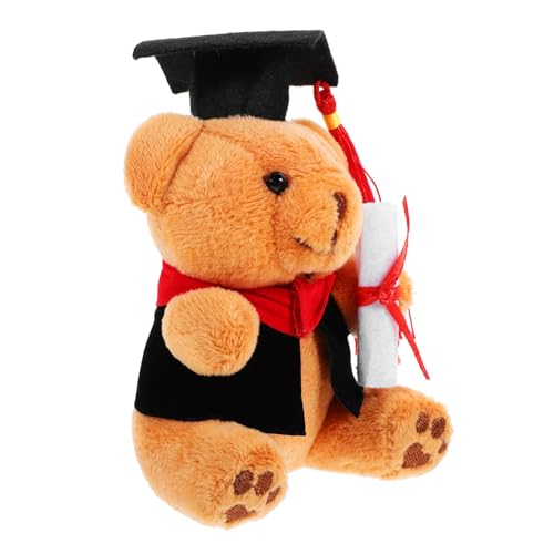 Alipis Mini-Abschlussbär Spielzeug Plüsch-Abschlussbären Schlüsselanhänger Abschluss-Stofftier Bär Mit Mütze Klasse 2024 Abschlussgeschenk von Alipis