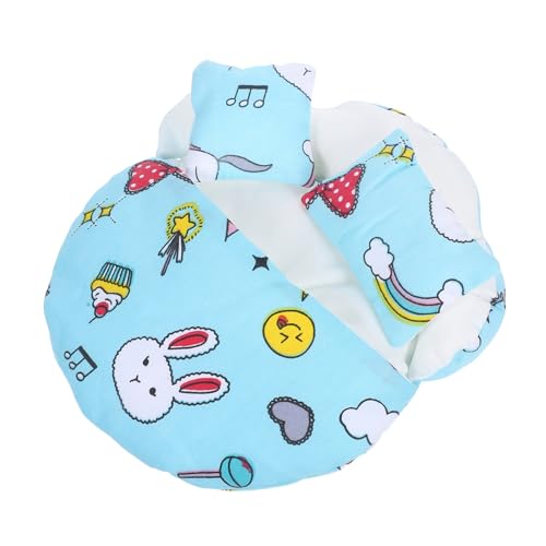 Alipis Mini Puppenbett mit Schlafsack und Kissen Weiche Stoffausführung Bjd Puppen Tragbares Kompaktes Schlafzimmer Zubehör für Puppenhaus Dekoratives und Filigranes Puppen von Alipis