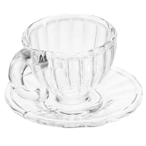 Alipis Mini-teeservice: Miniatur-teetassen-Set aus Glas im Maßstab 1:12 – Kleine Tasse für Puppenhaus, Mini-hausmöbel, Küche, DIY-dekorationszubehör von Alipis
