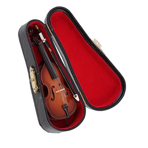 Alipis Realistisches Mini-Modell Für Den Schreibtisch Mini-Violine Für Babyinstrumente Dekorative Miniatur-Violine von Alipis