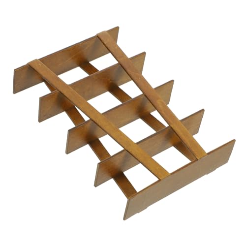 Alipis Miniatur Möbel Modell Handgefertigtes Miniatur Regal Aufbewahrungsschrank Puppenhaus Dekoration Naturholz Farbe DIY Doll Furniture für Wohnzimmer und Landschaft von Alipis