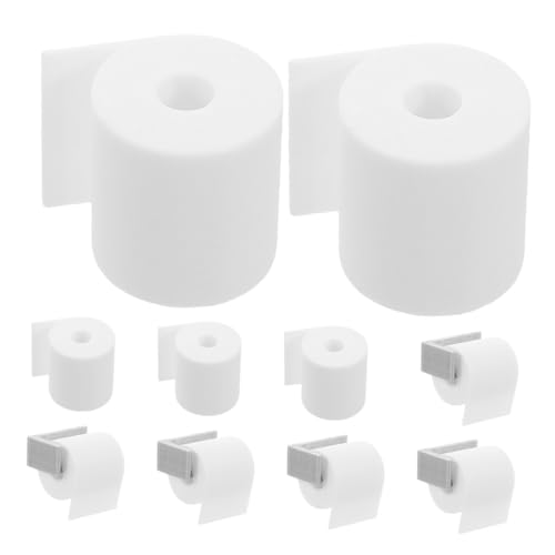 Alipis Miniatur Toilettenpapierrollen für Puppenhaus Teiliges Zubehör mit Halter für Kreative Spielwelten und Badezimmer Szenarien Gestaltet und Detailreich von Alipis