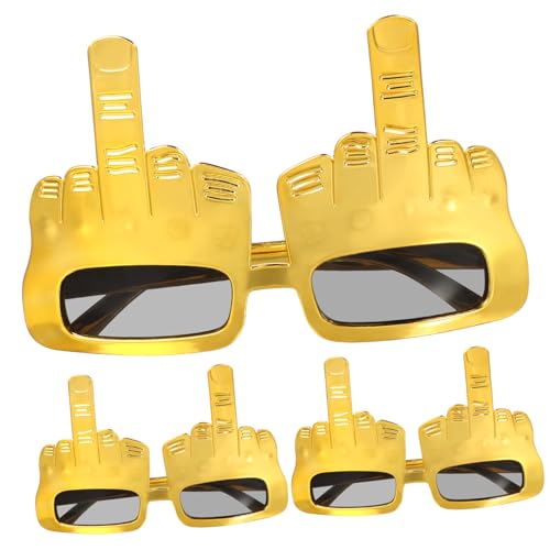 Alipis Mittelfinger-Brille Mittelfinger-Sonnenbrille Neuheit Fuckk Off Flip Off Handform-Brille Halloween-Kostüm Lustige Brille Festival Party -Requisite 3 Stück von Alipis