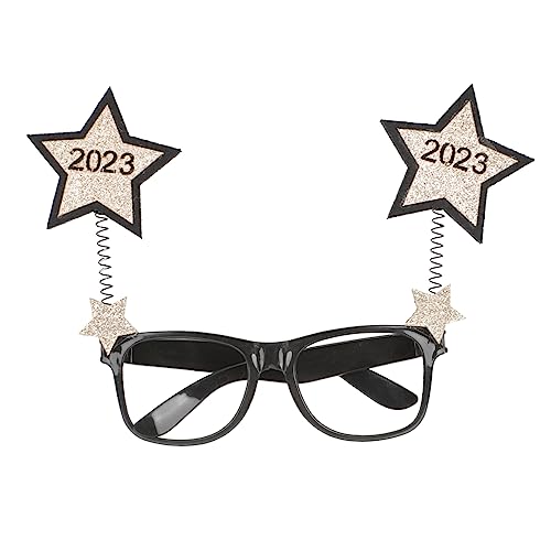 Alipis Neue Jahr Partybrille Lustige Silvester Brille mit Design für Festival Feiern Einfach zu Tragen und Platzsparend Verstauen von Alipis