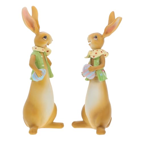 Alipis Osterhase Harz Statue Tier Skulptur Bunny Für Garten Ostern Decor Figurine von Alipis