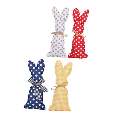 Alipis Osterhase Stofftier Ornament Set Rustikalen Stil Stoff Spielzeug 4 Stücke Bunny Ornament Alipis Osterhase Stofftier Ornament Set Rustikalen Stil Stoff Spielzeug 4 Stücke Bunny Ornament von Alipis
