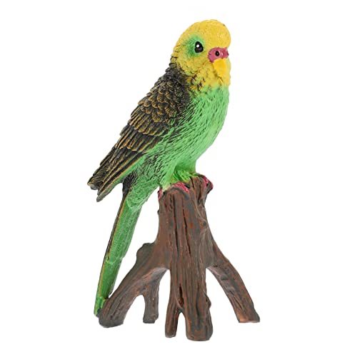 Alipis Papagei-Modell Spielzeugvögel Schreibtisch-Vogel-Ornament Krähe Vogelspielzeug Für Kleine Vogelfigur Mini-Vogel-Dekoration Miniatur Papageiendekor Für Draußen Pfau Abs Green von Alipis