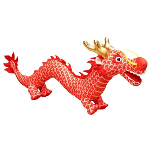 Alipis Plüsch Chinesischer Kuscheltier für Neujahr Weiches Dekorationsspielzeug für Kinderzimmer und Wohnzimmer Kreatives zur Drachenjahresfeier von Alipis