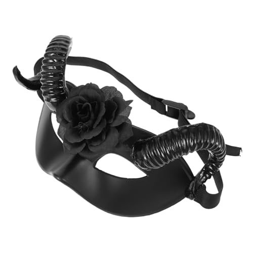 Alipis RAM Horn Maske mit Abnehmbaren Hörnern und Blumenmuster Verstellbarer Elastischer Riemen Leichte Halbfest Maske für Halloween Fasching Kostüm und Fantasy Roleplay Alipis RAM Horn Maske mit Abnehmbaren Hörnern und Blumenmuster Verstellbarer Elastischer Riemen Leichte Halbfest Maske für Halloween Fasching Kostüm und Fantasy Roleplay von Alipis