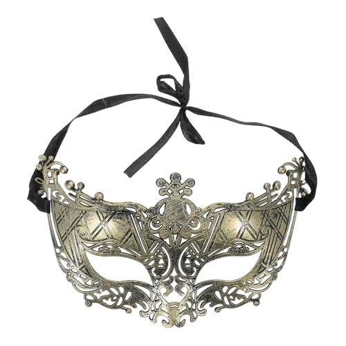 Alipis Retro-Halbgesichtsmaske Maskendekor Vintage Halloween-Maske Partymasken Party-Maske Karnevalsmaske Bulk -Maskerade -Masken Masken für Maskerade-Party Plastik Golden von Alipis