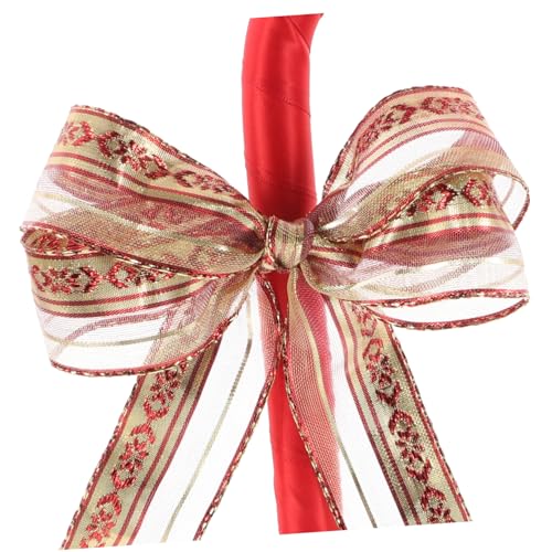 Alipis Rotes Cosplay Gehstock Requisit mit Schleife Festliche Verkleidung Rollenspiel Krücke Geeignet Langlebig für Weihnachten Valentinstag Bühnenauftritte von Alipis