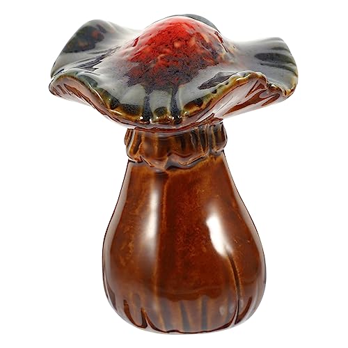 Alipis Simulierte Pilzverzierung Gartenschmuck Figur Kleiner Pilzdekor Pflanzen Mini-pilz Märchengarten Anlage Pilze Vintage Wohnkultur Solar- Feengartendekoration Zwerge Vase Keramik von Alipis