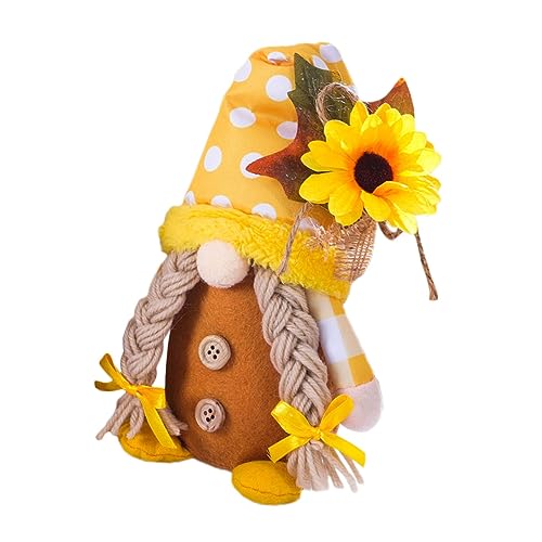 Alipis Sonnenblumenpuppe Ornament Dekoration Festival Entzückende Gnomenpuppe Sonnenblumen Gnomen Sonnenblumen Gnomen Desktop Gnomen Puppe Gnomen Puppen von Alipis