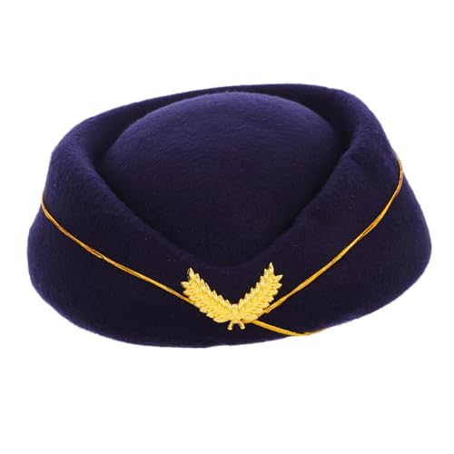 Alipis Cosplay Baskenmütze Hut Flugbegleiter Zubehör Modenschau Kopfbedeckung Multi-anlass Material von Alipis