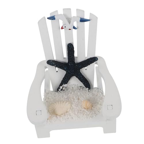 Alipis Strandkorb Handwerk Mini Nautisches Ornament Holzstuhl Desktop Dekoration Miniatur Lounge Chair Modell Zufälliger Stil von Alipis