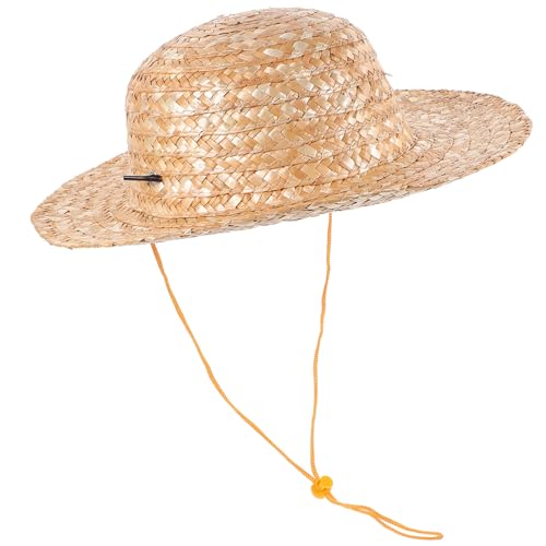Alipis Strohhut Für Kinder Cowboy-Mütze Sonnenschutz Breite Krempe Sommer-Bauernhut Für Partys Mit Strandthema von Alipis