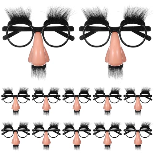Alipis Verkleidungsbrille mit Lustiger Nase: 12 Stück Neuartige, Lustige Verkleidungsbrillen mit Schnurrbart – Halloween-kostümzubehör für Halloween-party-dekoration, Geburtstag, Alipis Verkleidungsbrille mit Lustiger Nase: 12 Stück Neuartige, Lustige Verkleidungsbrillen mit Schnurrbart – Halloween-kostümzubehör für Halloween-party-dekoration, Geburtstag, von Alipis