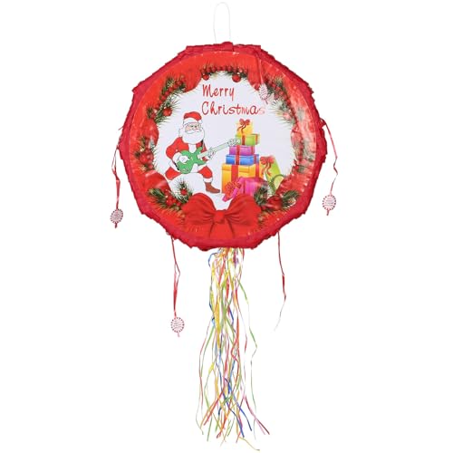 Alipis Weihnachts-Piñata-Spielzeug: Festliche Weihnachtsmann-Piñata mit Zugschnur – Mit Süßigkeiten befüllbares Partygeschenk für Weihnachtsfeiern, Geburtstage, Feiertage, Partyspiel, von Alipis