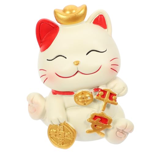 Alipis glückliche Katzenverzierung Katzenfigur Dekoration Katzenfigur für Bücherregal Katzenfutter Interaktives Katzenspielzeug Katzenaufkleber kleine Harzdekoration kleine Katzenstatuen von Alipis