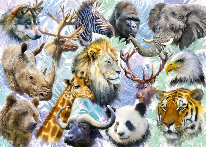 Alipson Puzzle Tierköpfe 500 Teile Puzzle Alipson-Puzzle-50009 von Alipson Puzzle