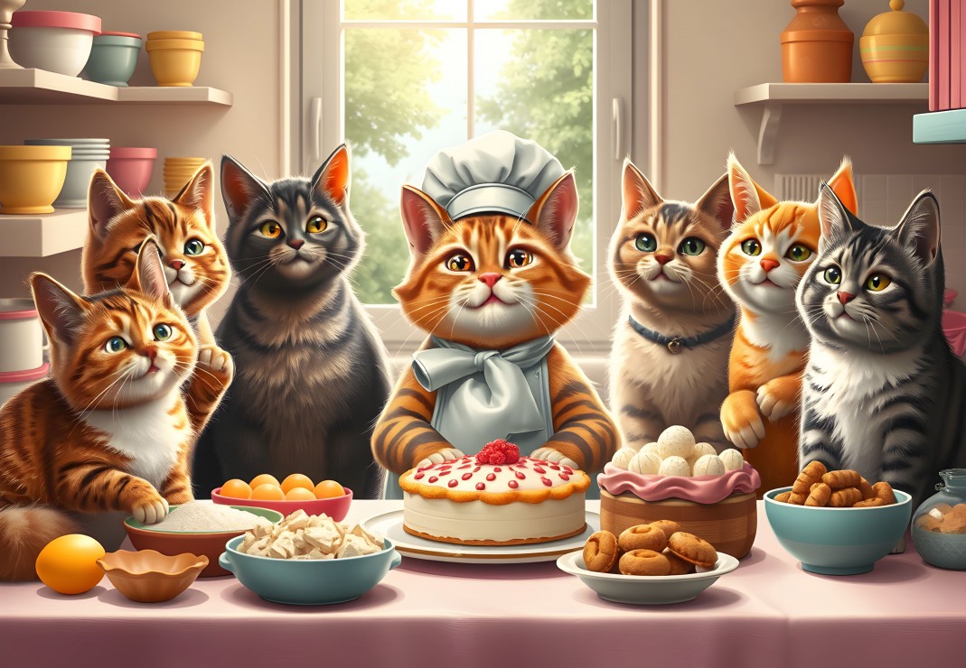 Alipson Puzzle Backende Katzen in Action 1000 Teile Puzzle Alipson-Puzzle-F-50231 von Alipson Puzzle