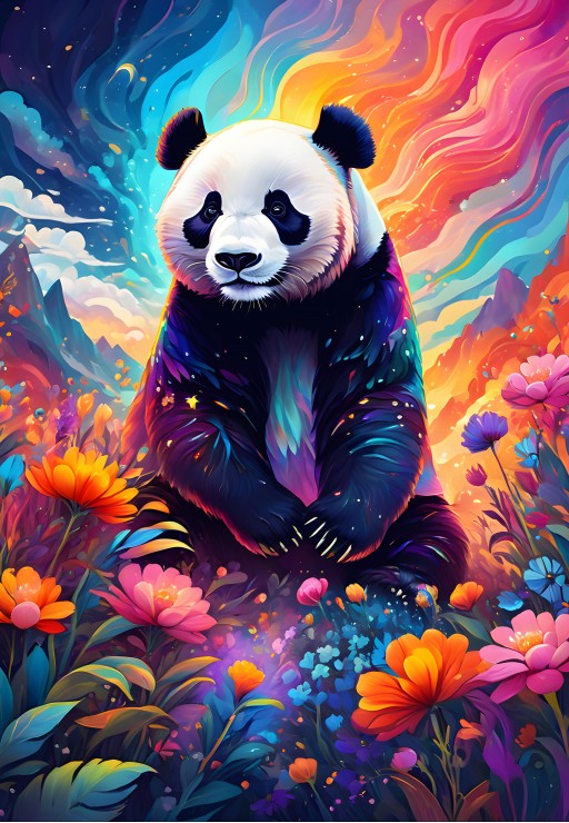 Alipson Puzzle Bunter Panda 1000 Teile Puzzle Alipson-Puzzle-F-50218 von Alipson Puzzle