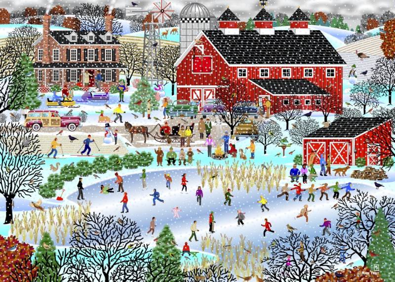 Alipson Puzzle Duck Pond in Winter 500 Teile Puzzle Alipson-Puzzle-F-50135 von Alipson Puzzle