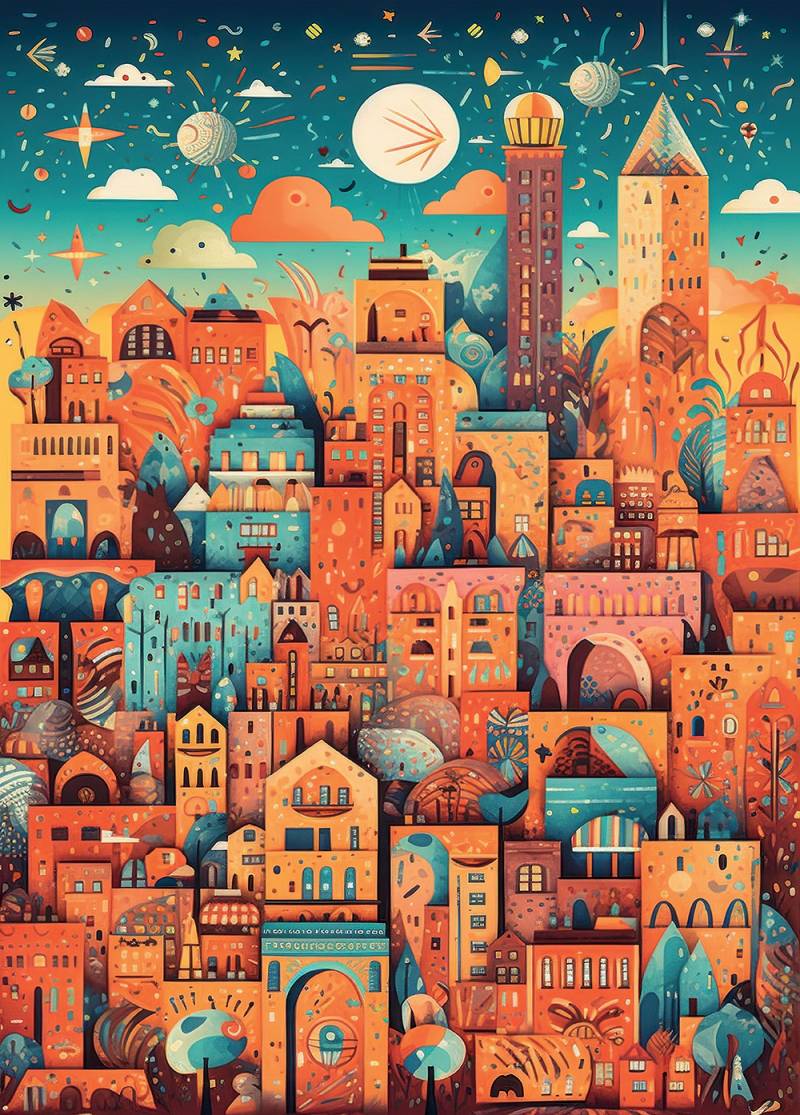 Alipson Puzzle Erstaunliche Stadt 500 Teile Puzzle Alipson-Puzzle-F-50114 von Alipson Puzzle