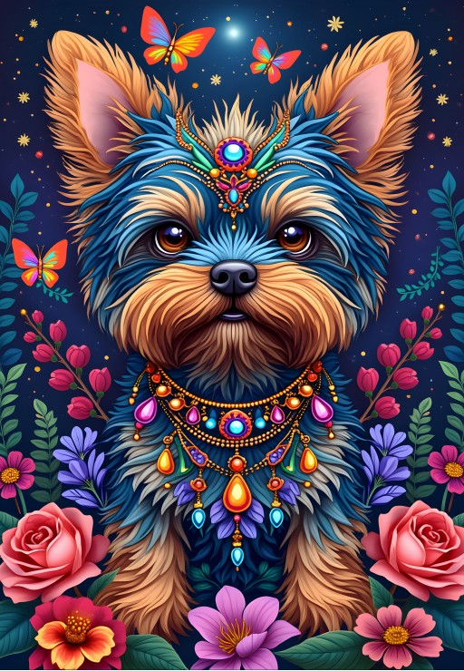 Alipson Puzzle Hund im Blumenland 1000 Teile Puzzle Alipson-Puzzle-F-50236 von Alipson Puzzle