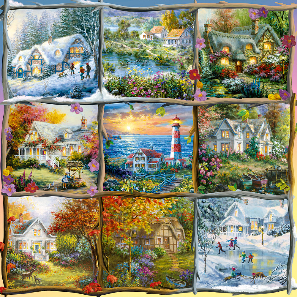 Alipson Puzzle Neun Jahreszeiten-Aufnäher 1000 Teile Puzzle Alipson-Puzzle-50044 Alipson Puzzle Neun Jahreszeiten-Aufnäher 1000 Teile Puzzle Alipson-Puzzle-50044 von Alipson Puzzle