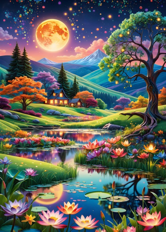 Alipson Puzzle Vollmondnacht 500 Teile Puzzle Alipson-Puzzle-F-50172 von Alipson Puzzle