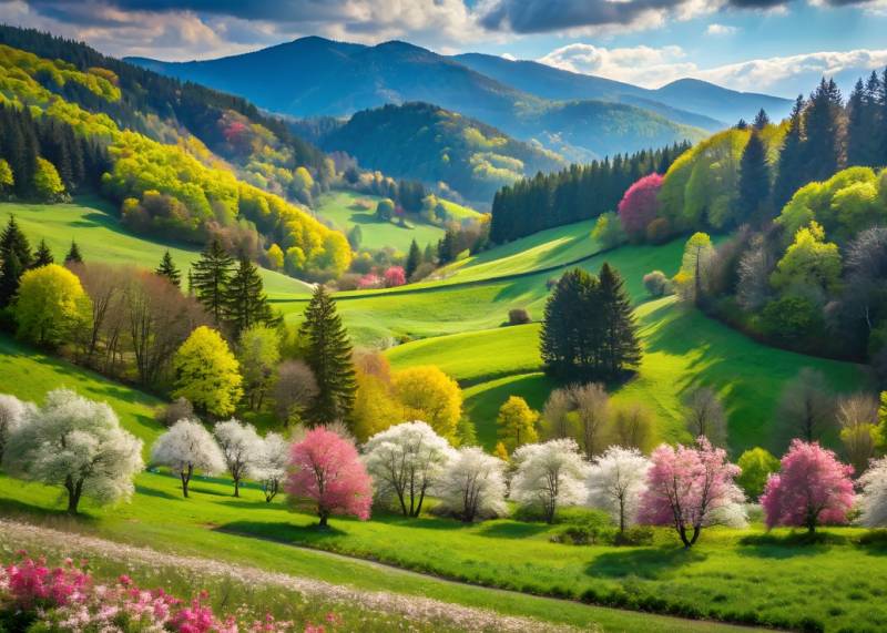 Alipson Puzzle Frühlingsspaziergang 500 Teile Puzzle Alipson-Puzzle-F-50180 von Alipson Puzzle