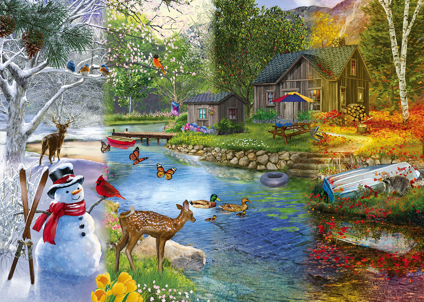 Alipson Puzzle Wandel der Jahreszeiten 1000 Teile Puzzle Alipson-Puzzle-F-50028 Alipson Puzzle Wandel der Jahreszeiten 1000 Teile Puzzle Alipson-Puzzle-F-50028 von Alipson Puzzle
