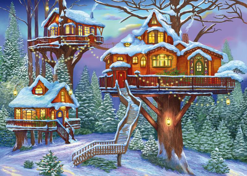 Alipson Puzzle Winter-Baumhaus 500 Teile Puzzle Alipson-Puzzle-50003 von Alipson Puzzle