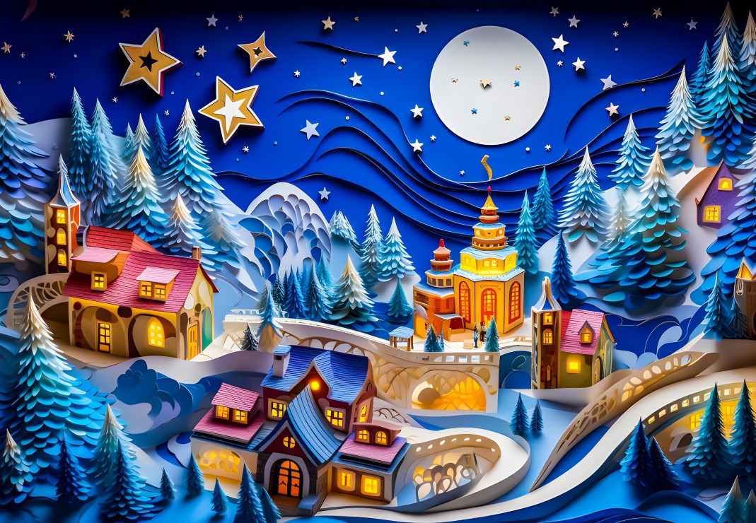 Alipson Puzzle Winterlandschaft 1000 Teile Puzzle Alipson-Puzzle-F-50274 von Alipson Puzzle